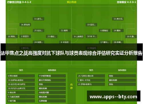 法甲焦点之战高强度对抗下球队与球员表现综合评估研究实证分析报告 法甲焦点之战高强度对抗下球队与球员表现综合评估研究实证分析报告